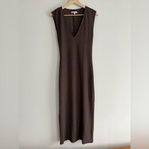 Reformation brown crepe body on dress